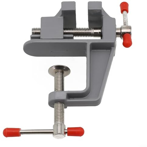 Zilimontt Mini étau de table avec base pivotante à 360°, léger 136,1 g, petit étau en alliage d'aluminium pour l'artisanat, la fabrication de bijoux, le modélisme, les loisirs, la menuiserie,