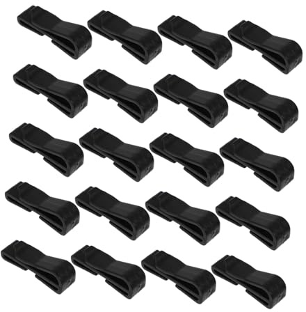 BESTonZON 20 Stück Outdoor Gürtelclip Kunststoff Gurtband Fixierclip Robust Leicht für Rucksack Trekking Camping Kletterausrüstung Zubehör