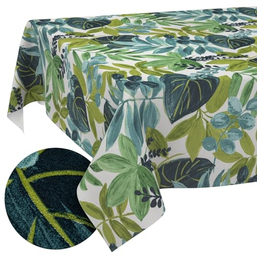 ANRO Tischdecke abwaschbar Tropisch 240x140 cm Outdoor wetterfest | schmutz- & wasserabweisend, pflegeleicht – waschbar bei 30 °C – ideal für Garten, Terrasse & Esszimmer