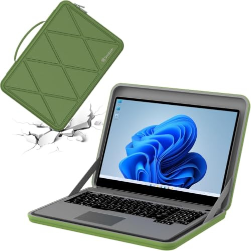 Smatree M63TG Hard Protective 14 inch Laptop Case for Samsung/Lenovo/Apple | Compatible for Samsung Galaxy Chromebook Go, Lenovo Yoga Slim/Yoga Pro, for Apple MacBook Air Early, Green(X8252TG)