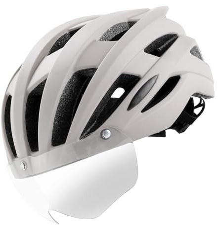 Uonguon Casco da bici | Attrezzatura da bici con occhiali che cambiano colore, casco da mountain bike, per uomini e donne adulti sport all'aria aperta ciclismo equitazione corse