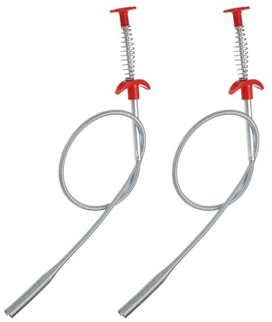 QUARKZMAN 2 Piezas Garra Flexible Para Recoger 0.47 Diámetro 24 4 Garras Acero Inoxidable Limpia Desagües Destapa Cañerías Limpia Tuberías Para Bañera Inodoro Desagüe Plateado