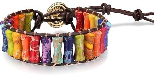 Vesavifaka Brazalete para Mujer, Pulseras Sanadoras para Damas, Regalos de Alivio y Motivación para Mujeres Amigas Hermanas Madres, Joyería Boho de Piedras Naturales Hecha a Mano, Ropa Boho