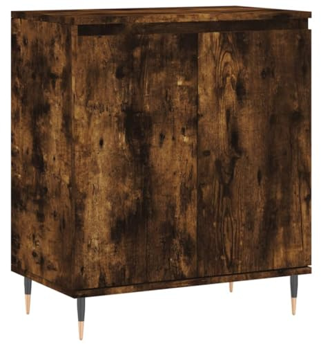 Coespram Credenza per affumicatura, 60 x 35 x 70 cm, in legno con gambe in ferro, design moderno, cassettiera per Living Room, Corridor and Bedroom