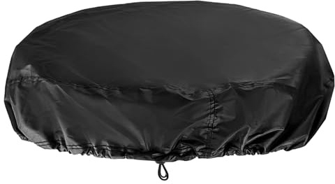 Cubierta de tapa de barril de 55 galones, cubierta elástica ajustable con cordón de 25.59 pulgadas de diámetro, protector de tapa de barril impermeable para almacenamiento de agua