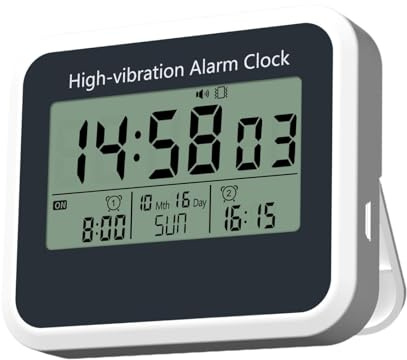 TWISAXC Digital Alarm Clock With Dual Alarm Feature And Silent Vibrating Makes Waking Up Effortless 2 Sets Of Alarms Silent Vibrating Clock Snooze Function