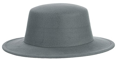 GEMVIE Herren Sonnenhut Outdoor Fedora Hut Filzhut mit Breiter Krempe Grau