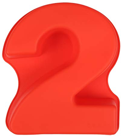 Bäcker & Lecker Silikon Kuchenform Zahlen Große Zahl 2 Kuchenform für Geburtstag Hochzeitstag 20x25cm