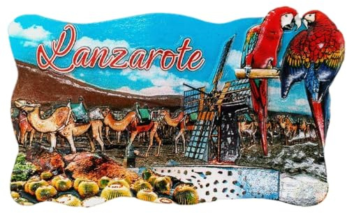 Kühlschrankmagnet Lanzarote Spanien, Souvenir, Geschenk-Kollektion, Heim und Küche, Dekoration, Magnetaufkleber, Lanzarote, Kühlschrankmagnet