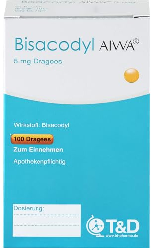Bisacodyl AIWA 5 mg Dragees bei Verstopfungen, 100 St. Dragees
