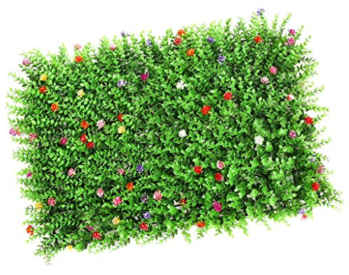 LOVIVER Künstliche Rasen Kunstrasen Kunstwiese Rasen Hochzeitsdeko Garten Verzierung, Rasen mit Blume