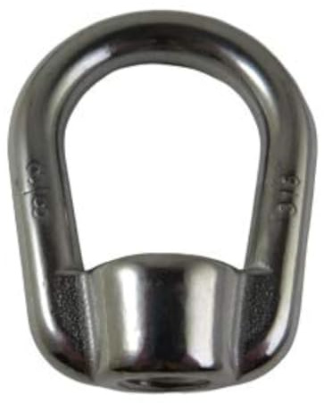 US STAINLESS Stainless Steel 316 Type 804 US Shape Lifting Eye Nut 3/8 UNC Pitch of 16 Marine Grade