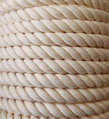 3 m Baumwollkordel 10 mm Natur