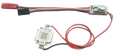 Replacement Part For 1PC RC Model Airplane FPV Four-axis Night Navigation Strobe Light Double Single Flash 10W LED Flashing Super Bright Red Green - (Color: Red Single)