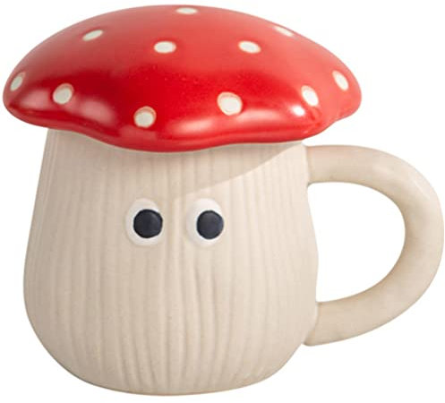 CALLARON Kawaii Pilz-tasse Aus Keramik Niedlicher Wasserbecher Für Kaffee Tee Milch Und Mehr Stilvoller Trinkbecher Für Zuhause Frühstück Büro Einzigartiges Design Leicht Zu Reinigen