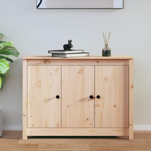 HETFTJN Sideboard, Mehrzweckschrank Barschrank Eckschrank Aufbewahrungsschrank Geeignet für Office Küchenzeile Dorm Wohnzimmer 100x35x74 cm Massivholz Kiefer