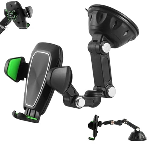 Lnhgh Soporte para teléfono móvil para coches, con ventosa, soporte para teléfono móvil para coche, diseño multiarticulado, soporte de brazo largo, fuerte ventosa para navegación para coches