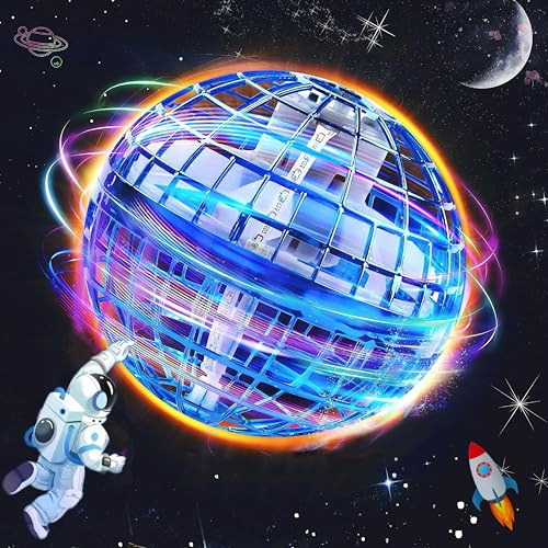 OKPOW Cosmic Fly Ball Boomerang Hover - 2025 Galaxy Ball Flying Orb Cosmic Flyball Toy with Colorful Lights USB Rechargeable Hand Controlled - Cool Stocking Stuffers for Kids Ages 6–12 Boys & Girls