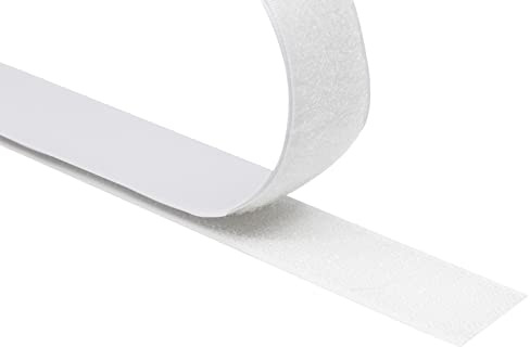 KLEBASTO Klettband selbstklebend | extra stark | Klettband zum Kleben | Set Hakenband & Flauschband | Profi Qualität (Weiß, 10mm x 6 m)