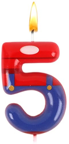 Mari Geburtstagskerzen, Geburtstagsdeko 5 Jahre, Kerze Nummer 5, Kerze Kuchen, Deko Geburtstags Kerzen, Themenkerzen, Geburtstagsdekoration, für Baby Shower, Kinder Geburtstag Party