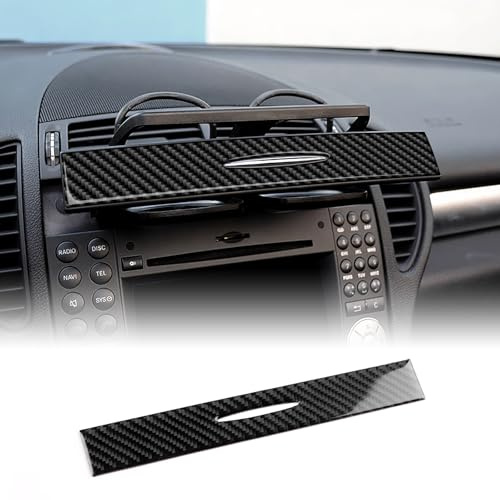 For Mercedes-Benz SLK R171 2004-2010 Accessory Air Vent Panel Cover Black | KUNGKIC Carbon Fibre Interior Trim Self-adhesive Decal Decorative Styling Auto Parts RHD