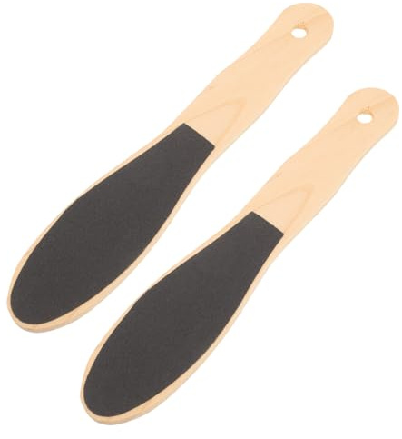 CALLARON 2 Limas de Pie de Madera para Eliminar Callos, Removedor de Tejido Muerto, Fácil de Lavar, Livianas, para Uso en Casa o Profesional, Especial para Hombres y Adultos