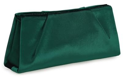 FLAIRFOLIO Elegant Clutch Purse for Women Velvet Evening Bags For Women Formal Evening Clutch Purse Wedding Prom Party (Emerald Green)