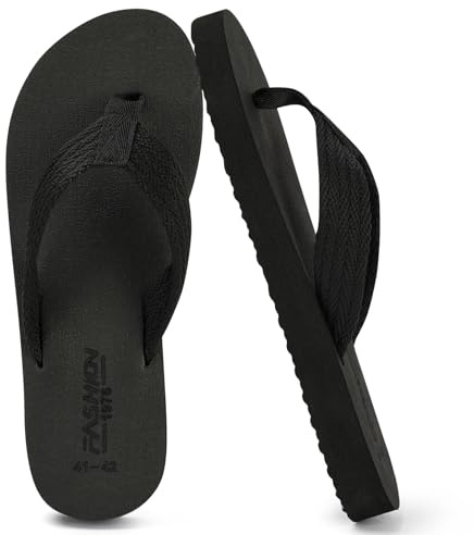 BSBUY Unisex Flip Flops herr Flatform strand flip-flop EVA-tofflor damer flickor yogamatta bekväm strand resa plattform sandaler halkbeständiga platta flip-flops med fotvalvstöd för dusch