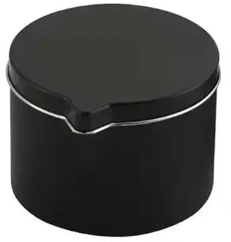IKFGTJRE Ljusglas 12 tomma metallburkar med pip för ljustillverkning (silver/svart 1) (1 oz svart)
