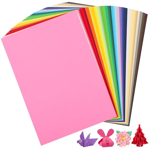60 Blätter Farbiger Karton 60 Farben Baupapier A4 Größe | PENPRIS Doppelseitiges Scrapbook-Papier Für Diy-Projekte, Scrapbooking-Zubehör PAP18MX3