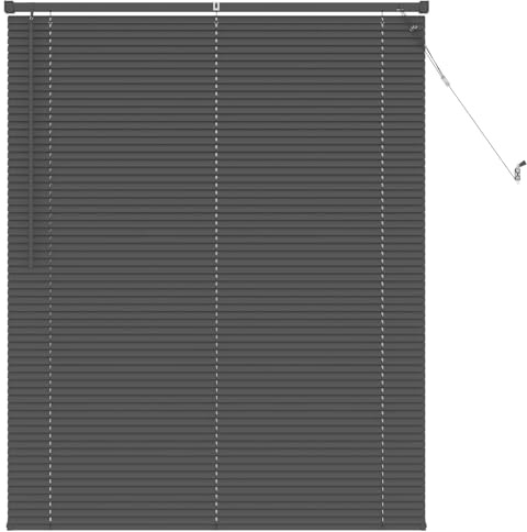 vidaXL Persiana Veneciana Gris Plateado 150 x 110 cm 25 mm PVC