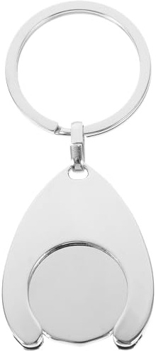 TOVINANNA Metal Keychain Shopping Cart Token Key Ring Portable Trolley Coin Holder Hanging Keyring for Grocery Cart Use