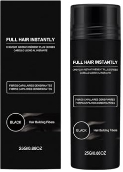 Polvo de Fibras Capilares 28g Negro Cobertura de Canas