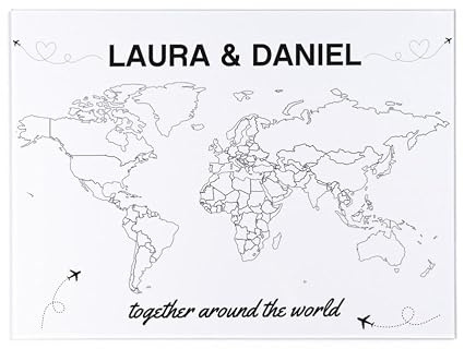 Wanapix| Placa Viajeros Personalizada |Mapa Mundi para Marcar Viajes |Metacrilato