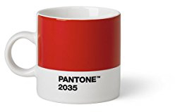 Copenhagen Design PANTONE Espresso Cup, small coffee cup, fine china (ceramic), 120 ml, Red