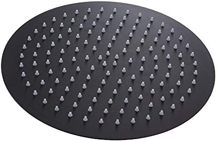 MILANO 300mm Round Rainfall Shower Head Black