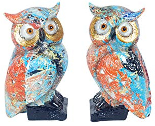 Home Gadgets Figura Decorativa Resina x2 Buho 12 cm