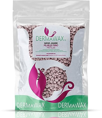 Dermawax - Premium Wachsperlen Mauve Jasmine für sanfte Haarentfernung ohne Wachsstreifen, für Profis und Heimgebrauch: für Beine, Gesicht, Arme, Bikini- und Intimbereich (1 kg, Mauve Jasmin)