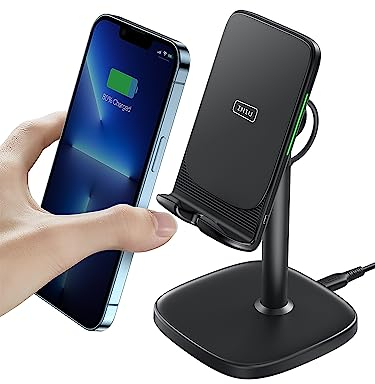 INIU Wireless Charger, 15W Induktive Ladestation Qi-Zertifiziert Schnelles Kabelloses Ladegerät Handy handyhalterung für iPhone 16 15 14 13 12 Pro Max Xr Xs Samsung Galaxy S22 S21 Google Pixel LG