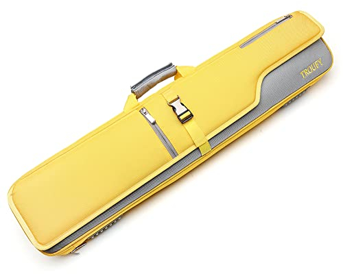 TROUFY Rucksack 4 x 4 Pool Queue Tasche gelb für 4 Pool Queue Sticks, Pool Queue Case (gelb)