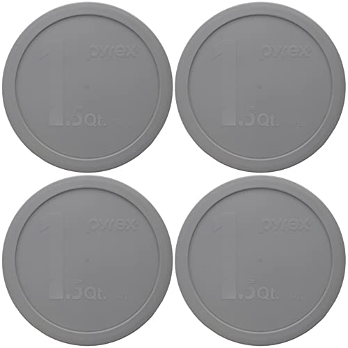 Pyrex 323-PC Lot de 4 couvercles de rechange pour bol mélangeur de 1,4 l, gris jais