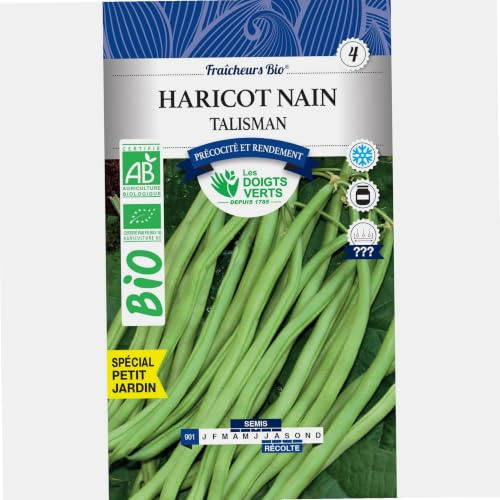 Les doigts verts Graines Haricot Nain Talisman Bio 30g