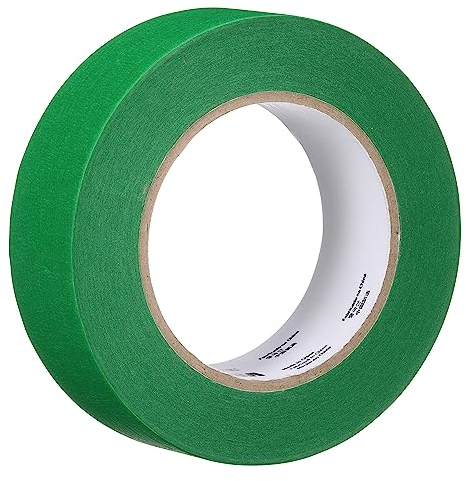 3M UV Resistant Green Masking Tape, Holding Power for Indoor and Outdoor Use, Painting Taping with Crisp Lines and No Residue Clean Removal, 36 mm x 55 m, 1 Roll