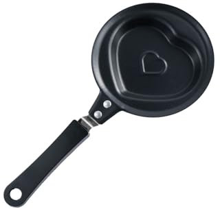 Pokinge 1 mini poêle à frire antiadhésive en forme de cœur pour petit déjeuner et crêpes