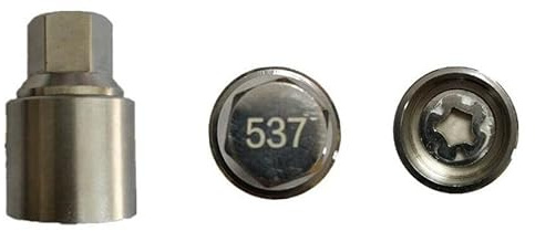 M&S Security Master Anti Theft Car Locking Wheel Nut Bolt Key For VW Volkswagen Compatible With 537 For Caddy Golf Jetta Passat Polo Tiguan Touran Transporter