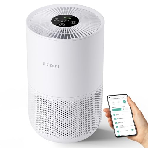 Xiaomi Mi Air Purifier 4 Compact, True HEPA H13 3-Stage Filter System Removes 99.97% of Pollutants as small as 0.3 microns, Smart Home Integration, Whisper Quiet, Just 0.9KW/day, OLED Touch Display