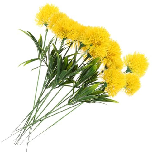 Kichvoe Künstliche Löwenzahn-Ornamente 12 Stück Löwenzahn-blumenstrauß Für Die Dekoration