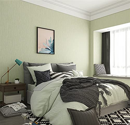 Generic Tapete, Gestreifte Vliestapete Einfache Schlafzimmer Wohnzimmer Hotel Hintergrund Tapete Tapete Vertikale Streifen Tapete/Grün/0,53 * 10M
