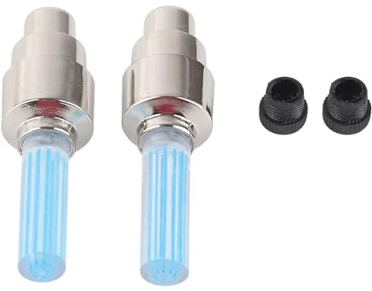 POENVFPO Wind Radventilkernlampe, LED-Leucht-Bewegungssensor-Reifendüsenkappenlicht, Coole Lichteffekte, Lange Batterielebensdauer, Geeignet für Fahrräder, Motorräder