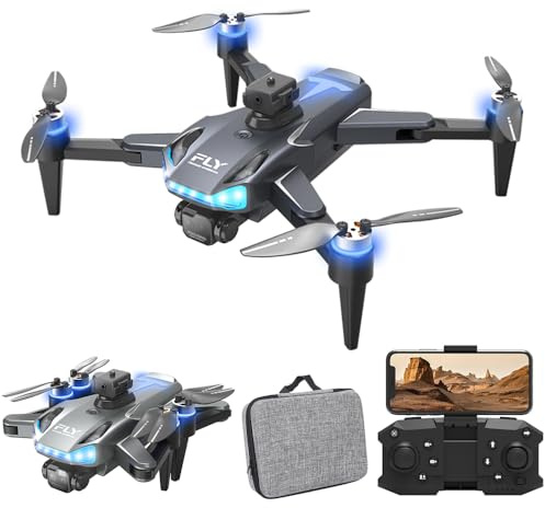 OBEST Drone avec caméra,drone enfant,drone avec camera adulte,Quadcopter RC pliable pour débutants, transmission WIFI, moteur sans balais, évitement d'obstacles 360°,2 batteries Rechargeable